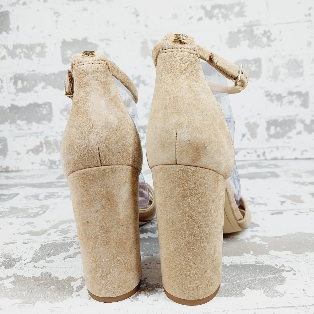 New Sam Edelman Yancy Nude Leather Ankle Strap Sandal X72 - Picture 7 of 12